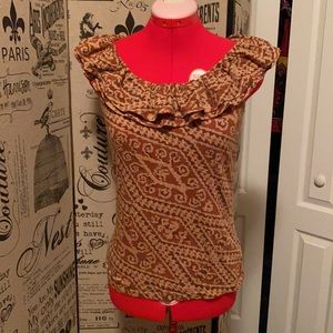 Lauren RL cold shoulder boho top